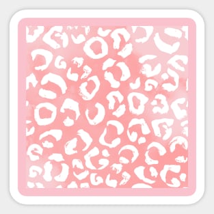 Pink Leopard Print Sticker